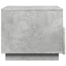vidaXL betonszürke dohányzóasztal LED-lámpákkal 50x49x40 cm
