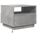 vidaXL betonszürke dohányzóasztal LED-lámpákkal 50x49x40 cm