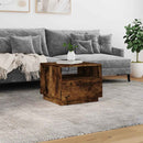 vidaXL füstös tölgy színű dohányzóasztal LED-lámpákkal 50x49x40 cm