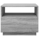 vidaXL szürke sonoma színű dohányzóasztal LED-lámpákkal 50x49x40 cm