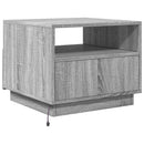 vidaXL szürke sonoma színű dohányzóasztal LED-lámpákkal 50x49x40 cm