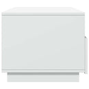 vidaXL fehér dohányzóasztal LED-lámpákkal 90x49x40 cm