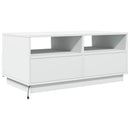 vidaXL fehér dohányzóasztal LED-lámpákkal 90x49x40 cm