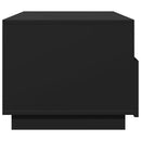 vidaXL fekete dohányzóasztal LED-lámpákkal 90x49x40 cm