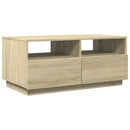 vidaXL sonoma tölgy színű dohányzóasztal LED-lámpákkal 90x49x40 cm