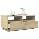vidaXL sonoma tölgy színű dohányzóasztal LED-lámpákkal 90x49x40 cm