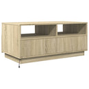 vidaXL sonoma tölgy színű dohányzóasztal LED-lámpákkal 90x49x40 cm
