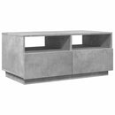 vidaXL betonszürke dohányzóasztal LED-lámpákkal 90x49x40 cm
