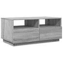 vidaXL szürke sonoma színű dohányzóasztal LED-lámpákkal 90x49x40 cm