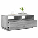 vidaXL szürke sonoma színű dohányzóasztal LED-lámpákkal 90x49x40 cm