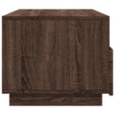 vidaXL barna tölgyszínű dohányzóasztal LED-lámpákkal 90x49x40 cm