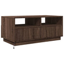 vidaXL barna tölgyszínű dohányzóasztal LED-lámpákkal 90x49x40 cm