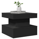 vidaXL fekete dohányzóasztal LED-lámpákkal 50 x 50 x 40 cm