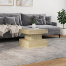 vidaXL sonoma tölgy színű dohányzóasztal LED-lámpákkal 50x50x40 cm