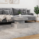 vidaXL betonszürke dohányzóasztal LED-lámpákkal 50 x 50 x 40 cm
