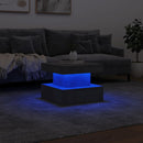 vidaXL betonszürke dohányzóasztal LED-lámpákkal 50 x 50 x 40 cm