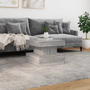 vidaXL szürke sonoma színű dohányzóasztal LED-lámpákkal 50x50x40 cm