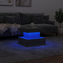 vidaXL szürke sonoma színű dohányzóasztal LED-lámpákkal 50x50x40 cm