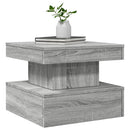 vidaXL szürke sonoma színű dohányzóasztal LED-lámpákkal 50x50x40 cm