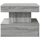 vidaXL szürke sonoma színű dohányzóasztal LED-lámpákkal 50x50x40 cm