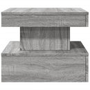 vidaXL szürke sonoma színű dohányzóasztal LED-lámpákkal 50x50x40 cm