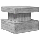 vidaXL szürke sonoma színű dohányzóasztal LED-lámpákkal 50x50x40 cm