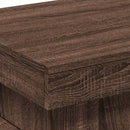 vidaXL barna tölgyszínű dohányzóasztal LED-lámpákkal 50 x 50 x 40 cm