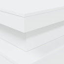 vidaXL fehér dohányzóasztal LED-lámpákkal 90x50x40 cm