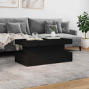 vidaXL fekete dohányzóasztal LED-lámpákkal 90x50x40 cm
