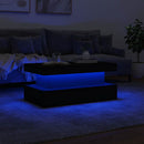 vidaXL fekete dohányzóasztal LED-lámpákkal 90x50x40 cm