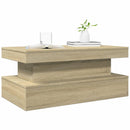 vidaXL sonoma tölgy színű dohányzóasztal LED-lámpákkal 90x50x40 cm