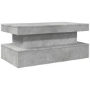 vidaXL betonszürke dohányzóasztal LED-lámpákkal 90x50x40 cm