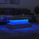 vidaXL betonszürke dohányzóasztal LED-lámpákkal 90x50x40 cm