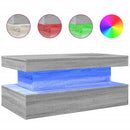 vidaXL szürke sonoma színű dohányzóasztal LED-lámpákkal 90x50x40 cm