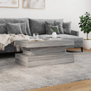 vidaXL szürke sonoma színű dohányzóasztal LED-lámpákkal 90x50x40 cm