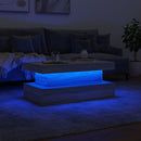 vidaXL szürke sonoma színű dohányzóasztal LED-lámpákkal 90x50x40 cm