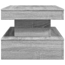 vidaXL szürke sonoma színű dohányzóasztal LED-lámpákkal 90x50x40 cm