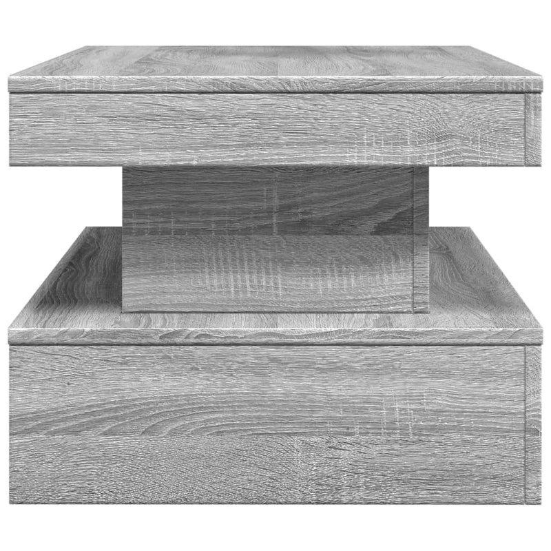 vidaXL szürke sonoma színű dohányzóasztal LED-lámpákkal 90x50x40 cm