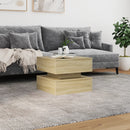 vidaXL sonoma tölgy színű dohányzóasztal LED-lámpákkal 50x50x40 cm