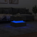 vidaXL betonszürke dohányzóasztal LED-lámpákkal 50 x 50 x 40 cm