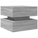 vidaXL szürke sonoma színű dohányzóasztal LED-lámpákkal 50x50x40 cm