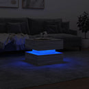 vidaXL szürke sonoma színű dohányzóasztal LED-lámpákkal 50x50x40 cm