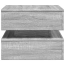 vidaXL szürke sonoma színű dohányzóasztal LED-lámpákkal 50x50x40 cm