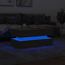 vidaXL sonoma tölgy színű dohányzóasztal LED-lámpákkal 90x50x40 cm
