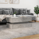 vidaXL betonszürke dohányzóasztal LED-lámpákkal 90x50x40 cm