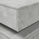 vidaXL betonszürke dohányzóasztal LED-lámpákkal 90x50x40 cm