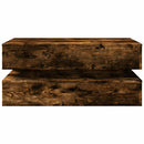 vidaXL füstös tölgy színű dohányzóasztal LED-lámpákkal 90x50x40 cm