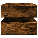 vidaXL füstös tölgy színű dohányzóasztal LED-lámpákkal 90x50x40 cm