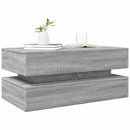 vidaXL szürke sonoma színű dohányzóasztal LED-lámpákkal 90x50x40 cm