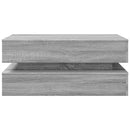 vidaXL szürke sonoma színű dohányzóasztal LED-lámpákkal 90x50x40 cm